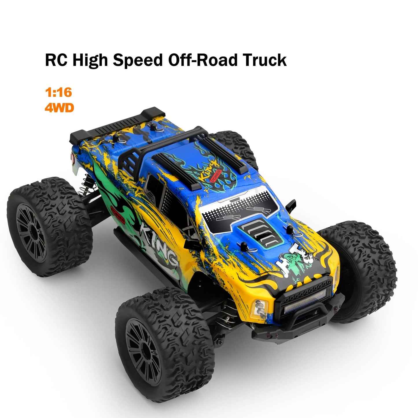 1:16 RC Cars Monster Truck - 164018,4WD 35KM/H High Speed Off-Road Truck