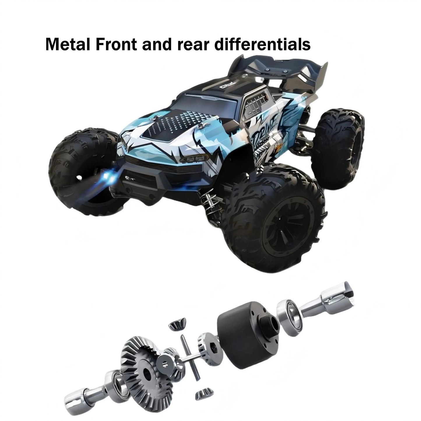 1:16 4WD 70KM/H Monster Truck for Sale - Brushless High-Speed RC Car