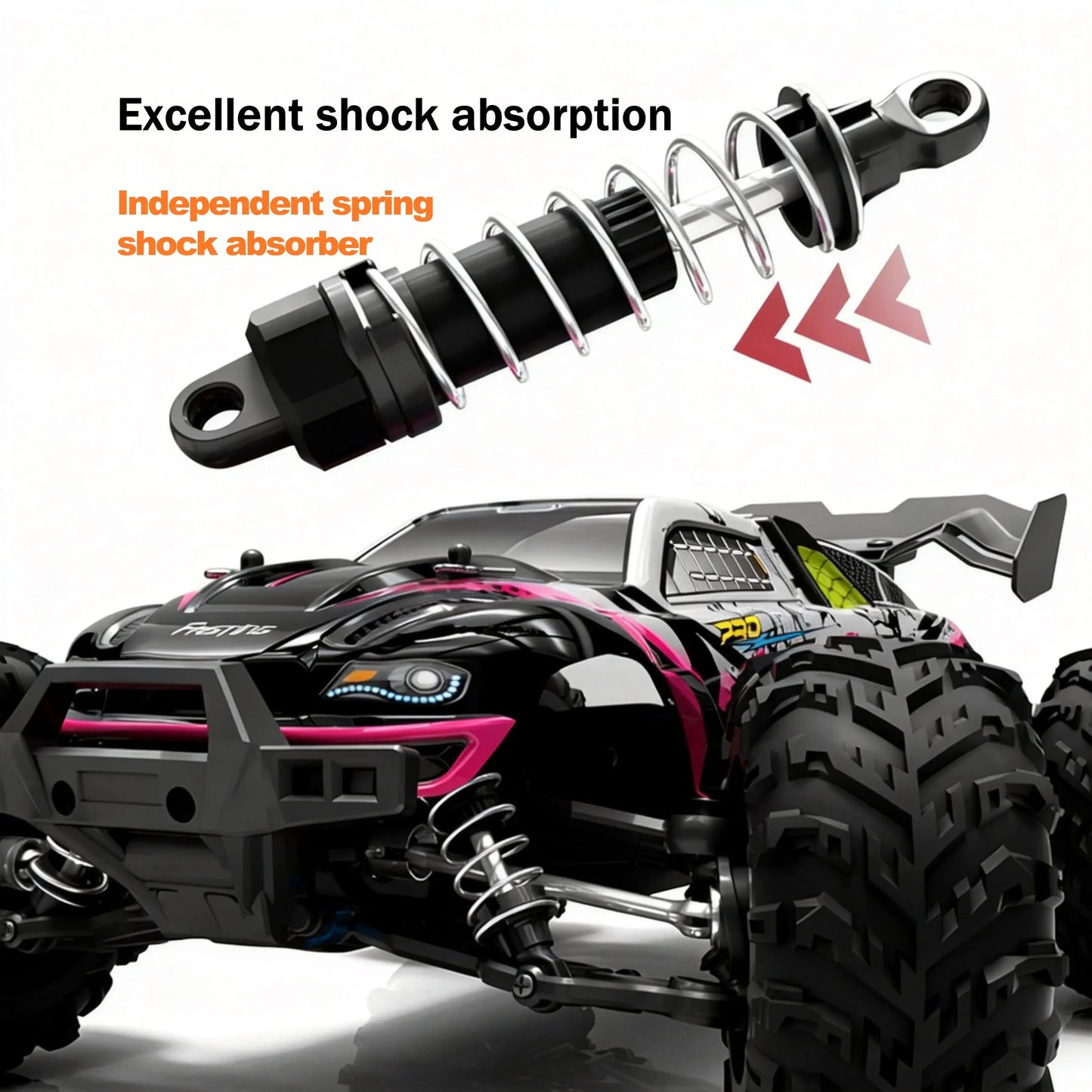 1:16 4WD 70KM/H Monster Truck for Sale - Brushless High-Speed RC Car