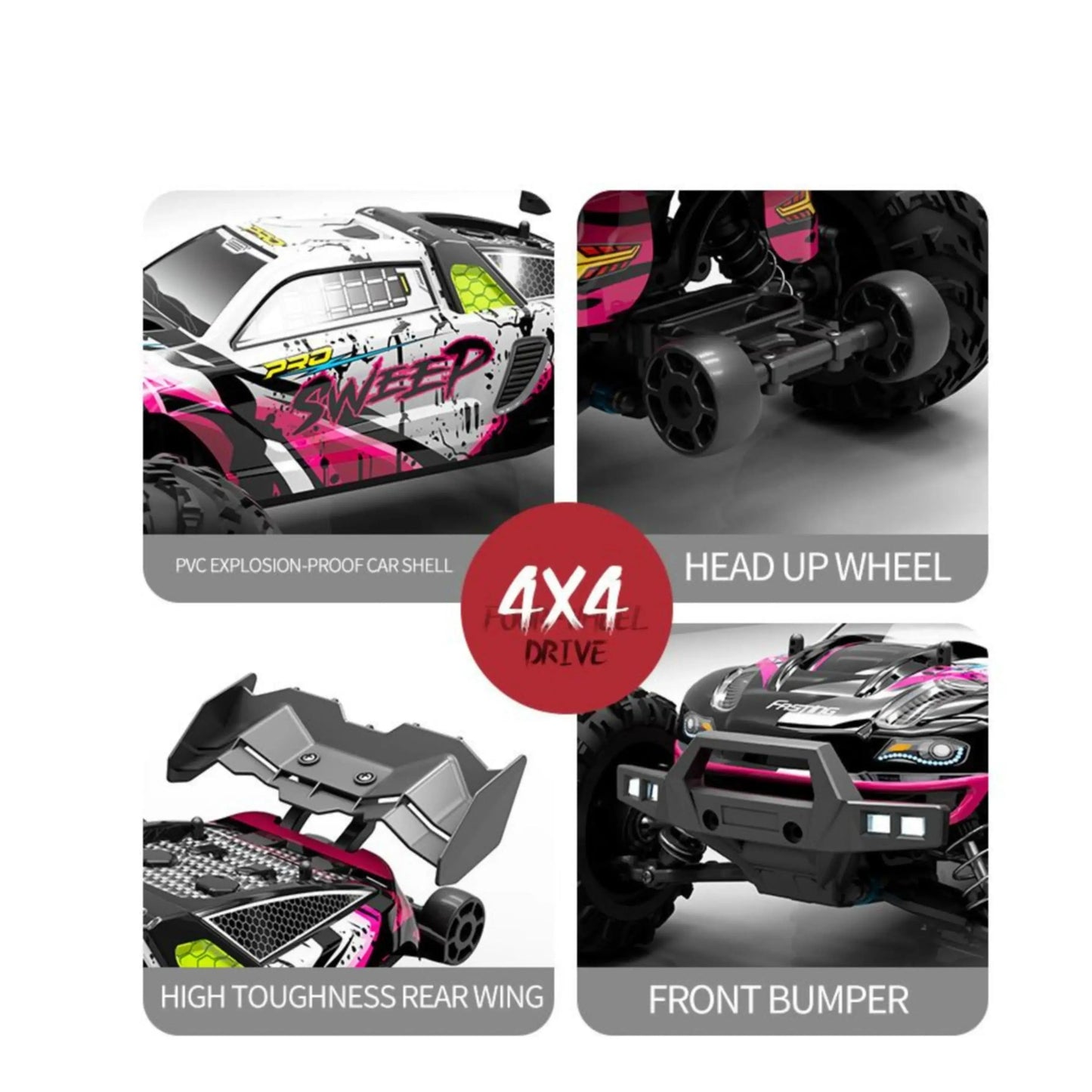 1:16 4WD 70KM/H Monster Truck for Sale - Brushless High-Speed RC Car