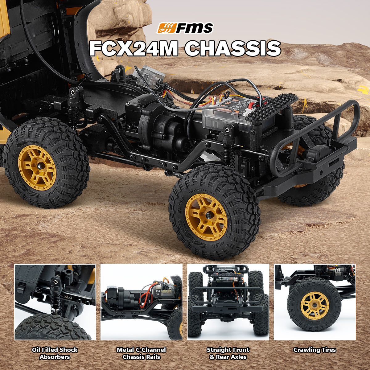 TCH FCX24M 1:24 Land Rover Camel Trophy Edition RTR