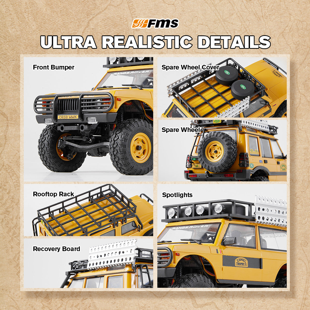 TCH FCX24M 1:24 Land Rover Camel Trophy Edition RTR