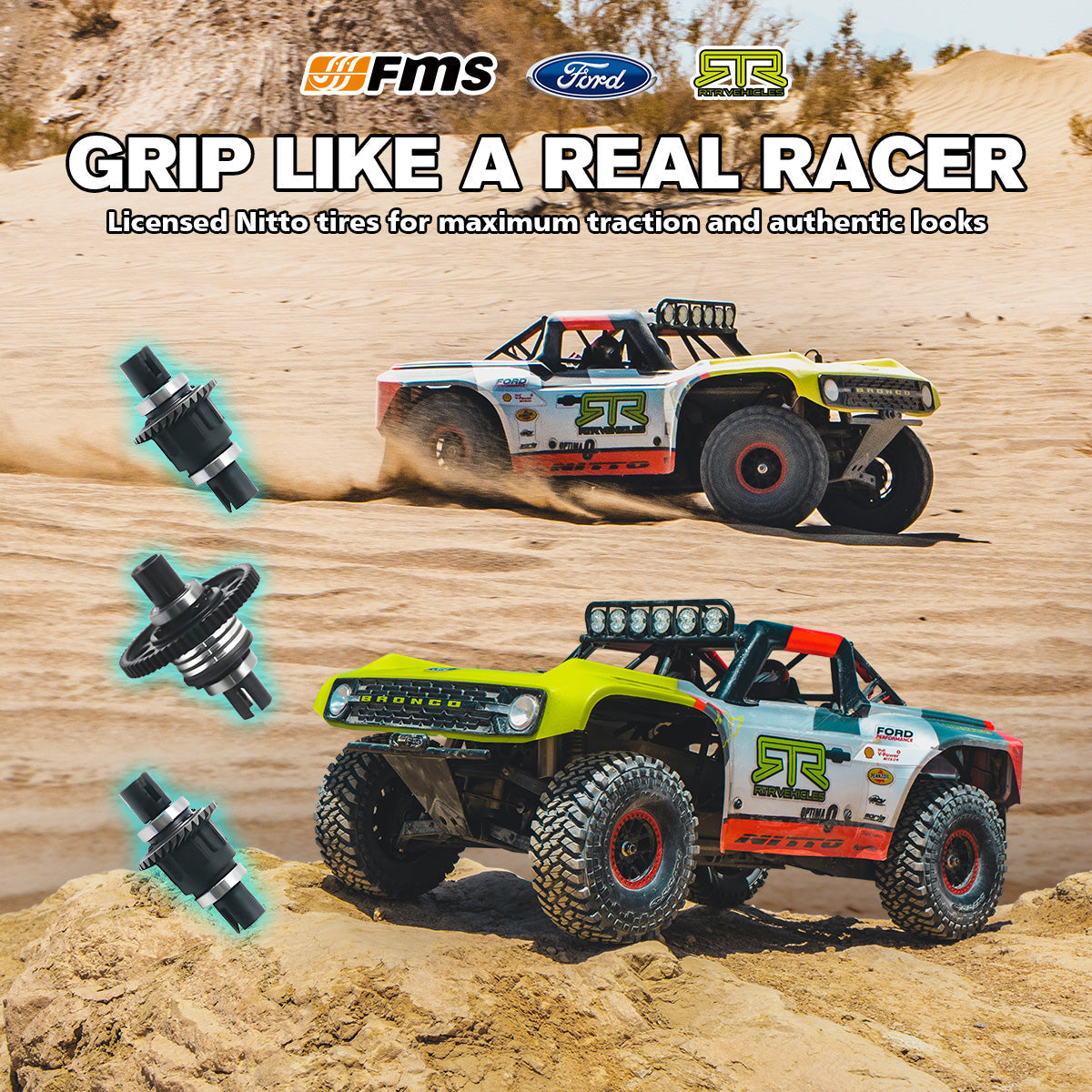 TCH 1:7 Ford Bronco RTR EB Brushless 4WD Short Course Truck RS