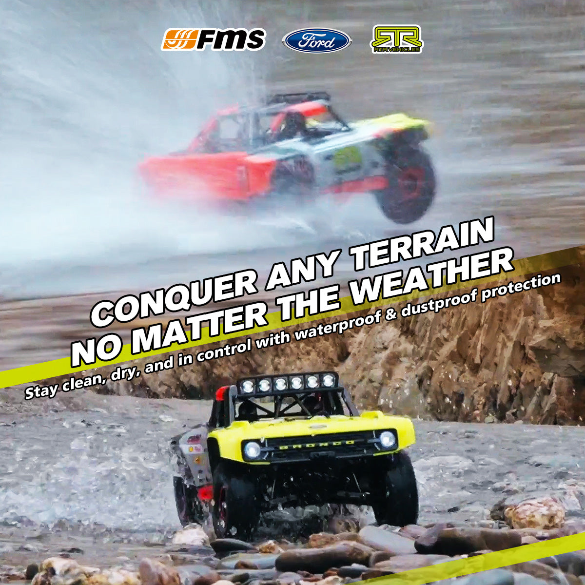 TCH 1:7 Ford Bronco RTR EB Brushless 4WD Short Course Truck RS