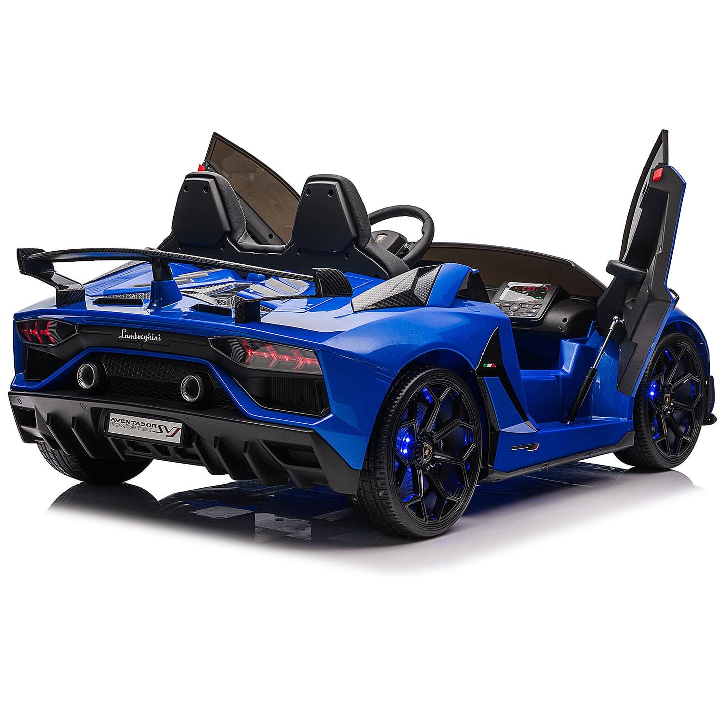 Lamborghini Aventador SVJ 24V Kids Ride-On Car with R/C Parental Remote | Blue