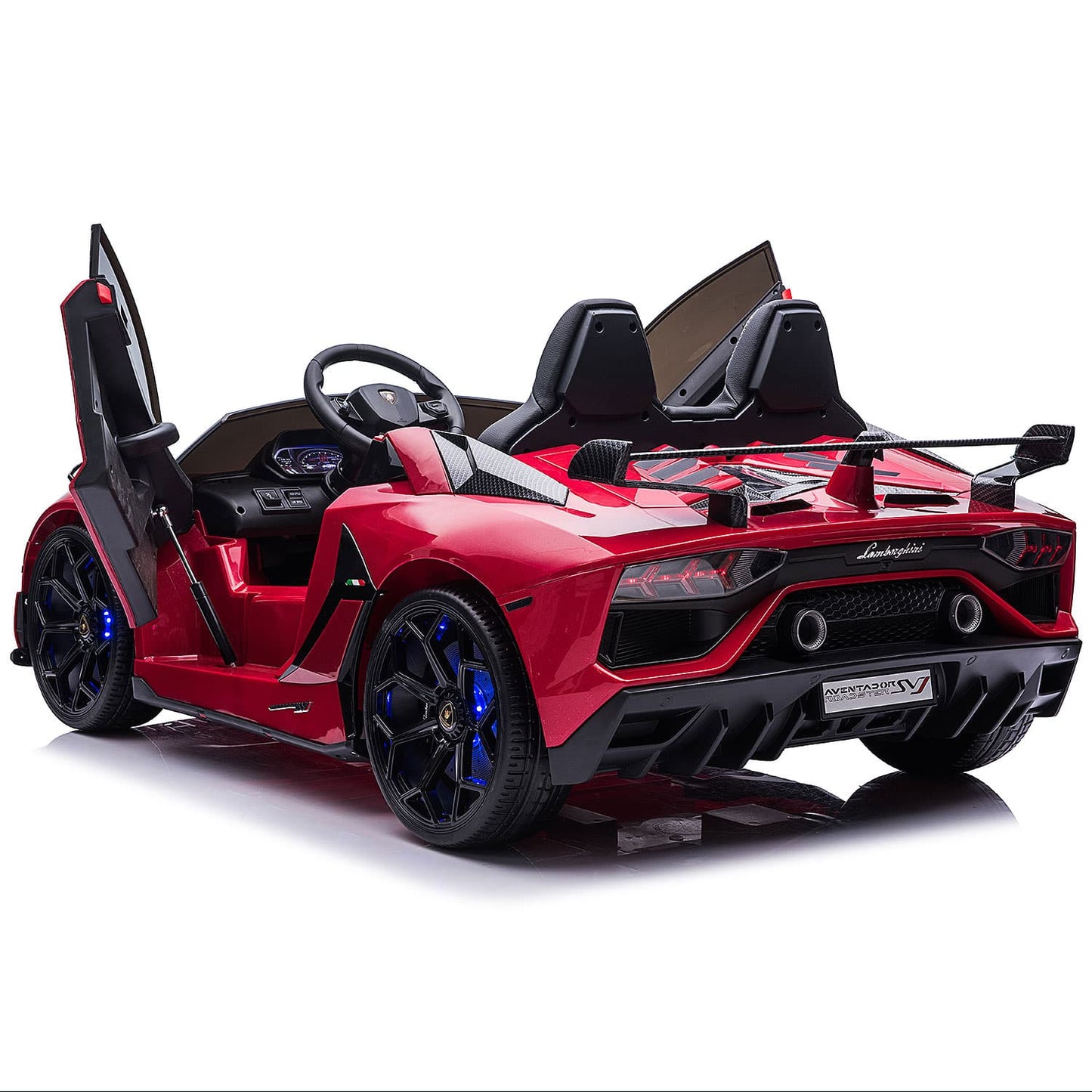 Lamborghini Aventador SVJ 24V Kids Ride-On Car with R/C Parental Remote | Cherry Red
