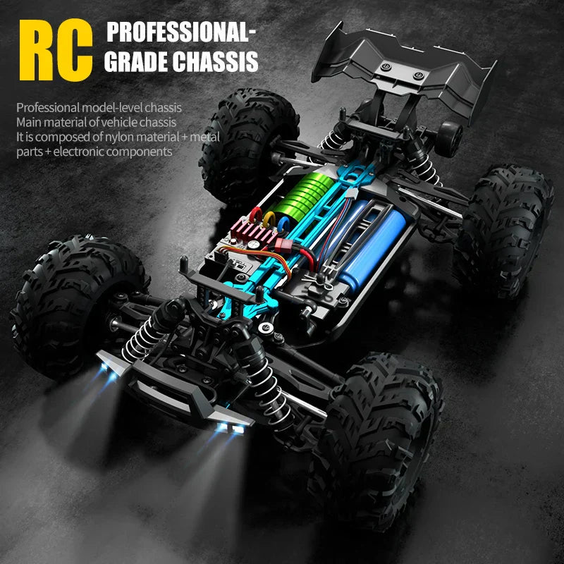 1/16 70KM/h 4WD RC Car – Ultra Fast Brushless Motor Racing