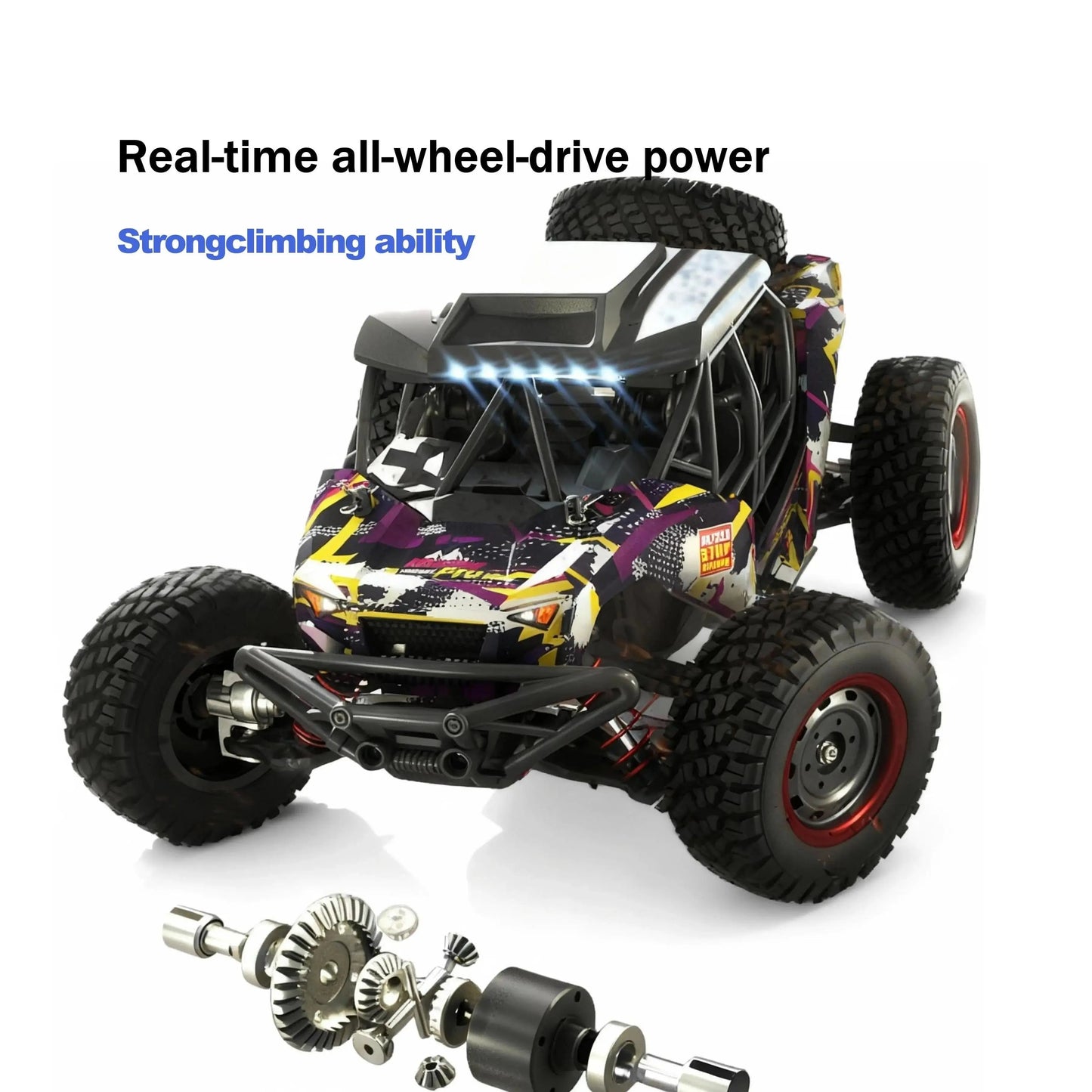 16106Pro 4WD Remote Control Monster Truck with Brushless Motor, 70km/h for Outdoor Adventures