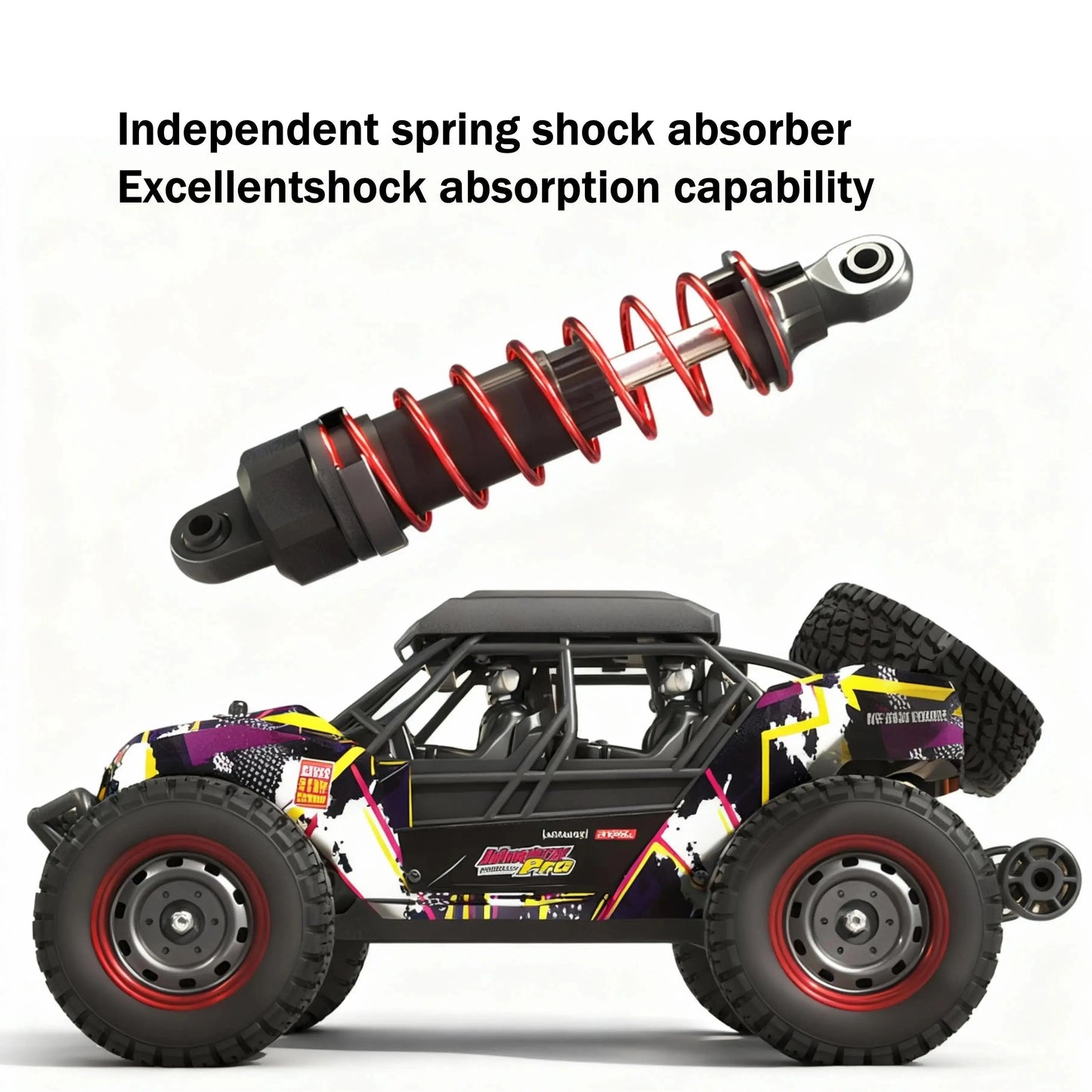 16106Pro 4WD Remote Control Monster Truck with Brushless Motor, 70km/h for Outdoor Adventures
