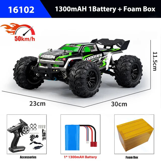 1/16 70KM/h 4WD RC Car – Ultra Fast Brushless Motor Racing