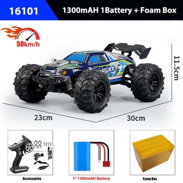 1/16 70KM/h 4WD RC Car – Ultra Fast Brushless Motor Racing