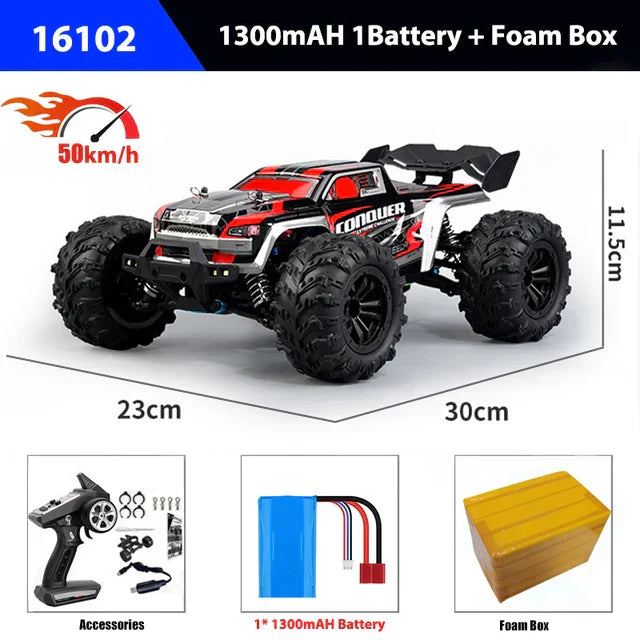 1/16 70KM/h 4WD RC Car – Ultra Fast Brushless Motor Racing