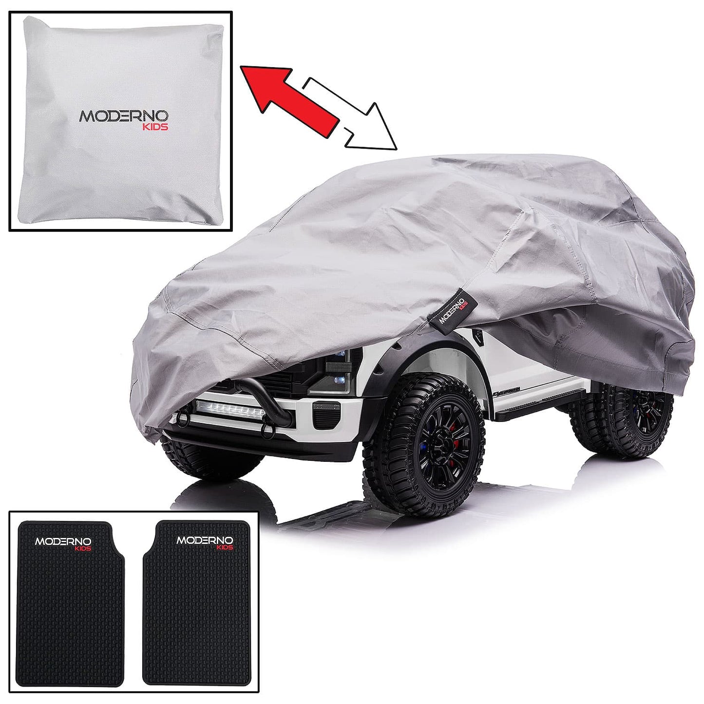 Ford F450 Custom Edition 24V Kids Ride-On Car Truck with R/C Parental Remote | Black