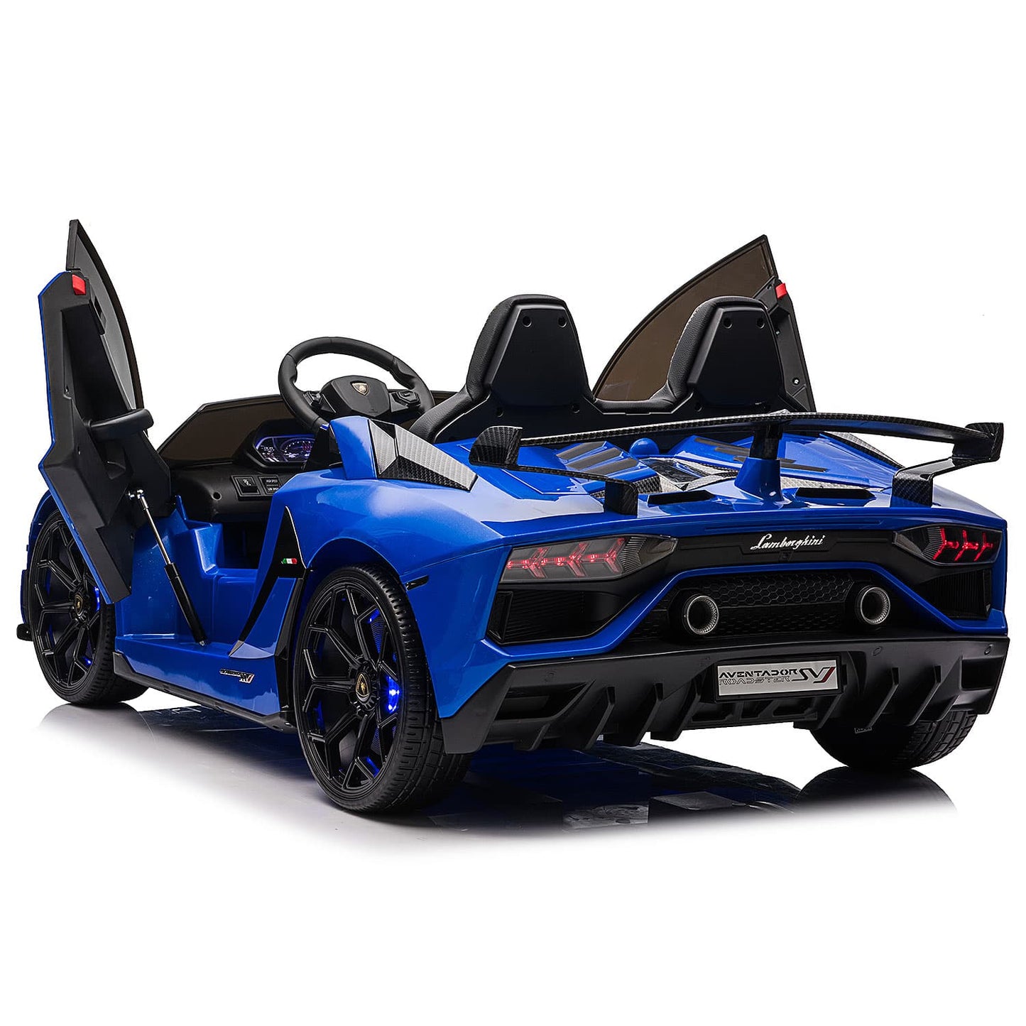 Lamborghini Aventador SVJ 24V Kids Ride-On Car with R/C Parental Remote | Blue