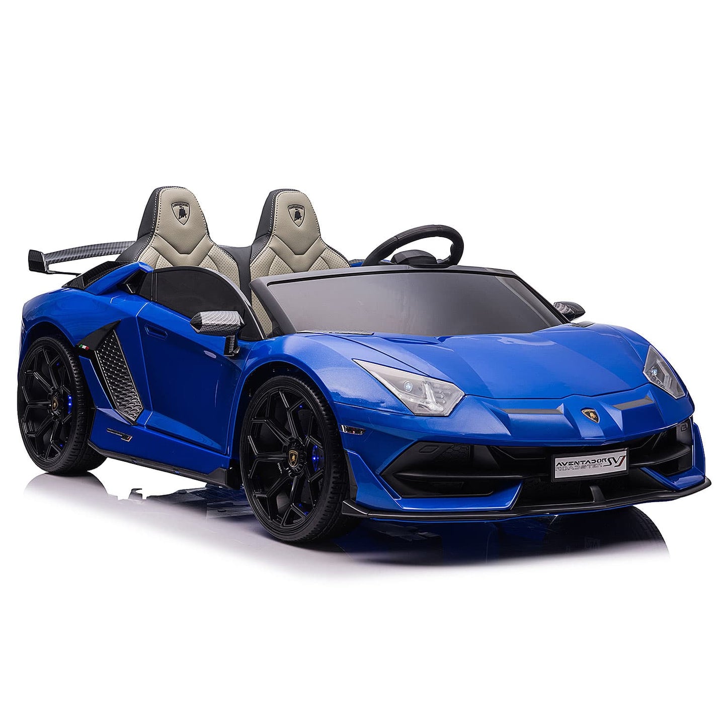 Lamborghini Aventador SVJ 24V Kids Ride-On Car with R/C Parental Remote | Blue