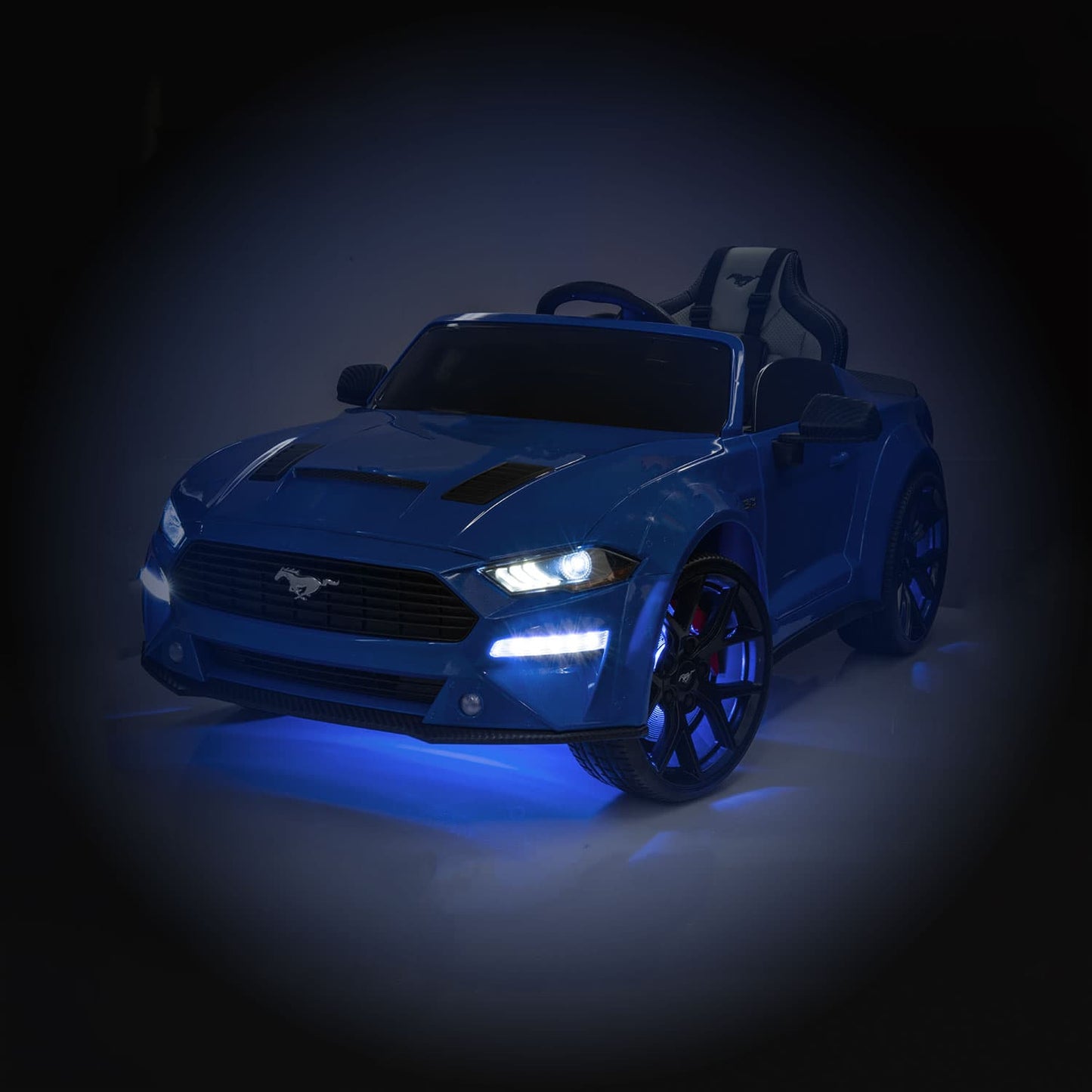 Ford Mustang GT Custom Edition 24V Kids Ride-On Car with R/C Parental Remote | Black
