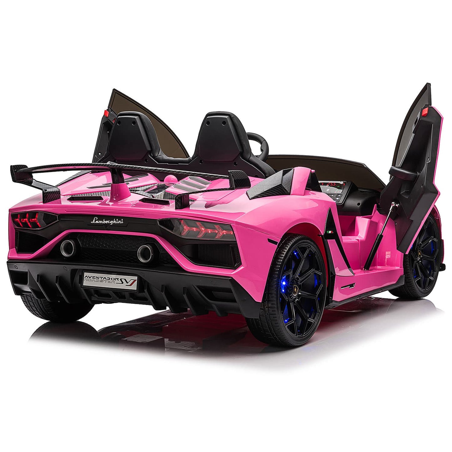 Lamborghini Aventador SVJ 24V Kids Ride-On Car with R/C Parental Remote | Pink