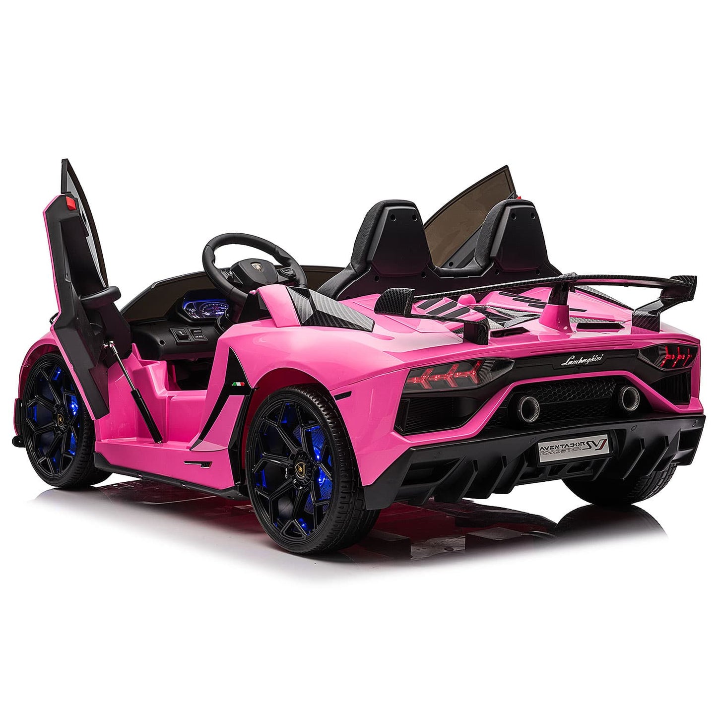Lamborghini Aventador SVJ 24V Kids Ride-On Car with R/C Parental Remote | Pink